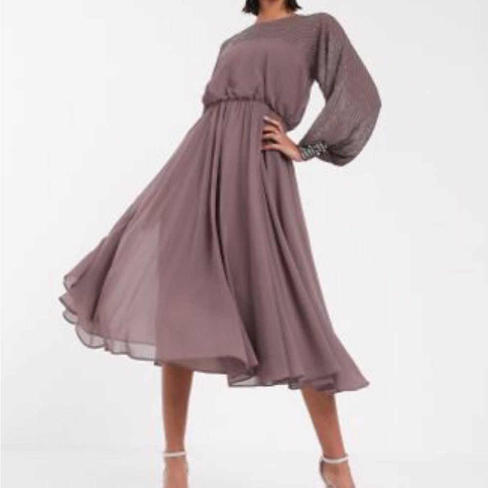ASOS Purple Midi Dress Elegant and Versatile